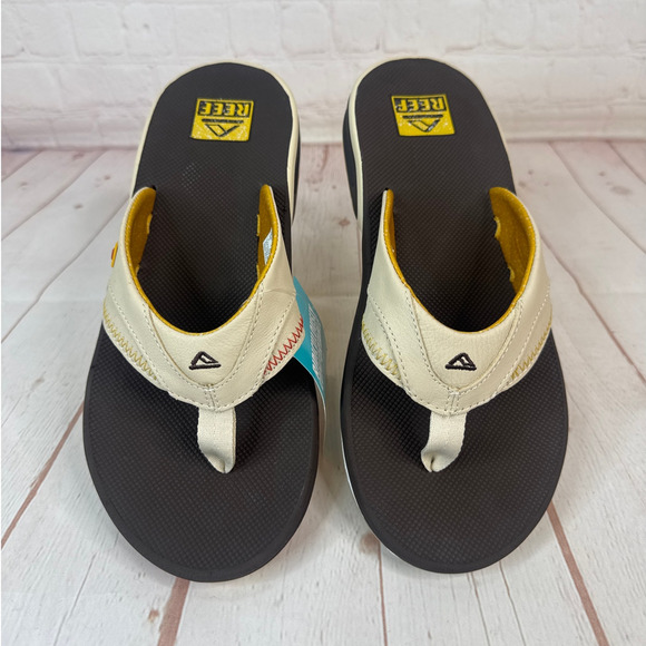 Reef Spackler 19th Hole Brown Flip Flops Sandals With Bottle Opener Mens Size 12 - Picture 6 of 10